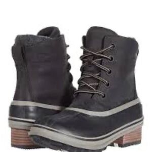 Sorel Women's Slimpack lll Lace Boot, Black/Gray, Size 8